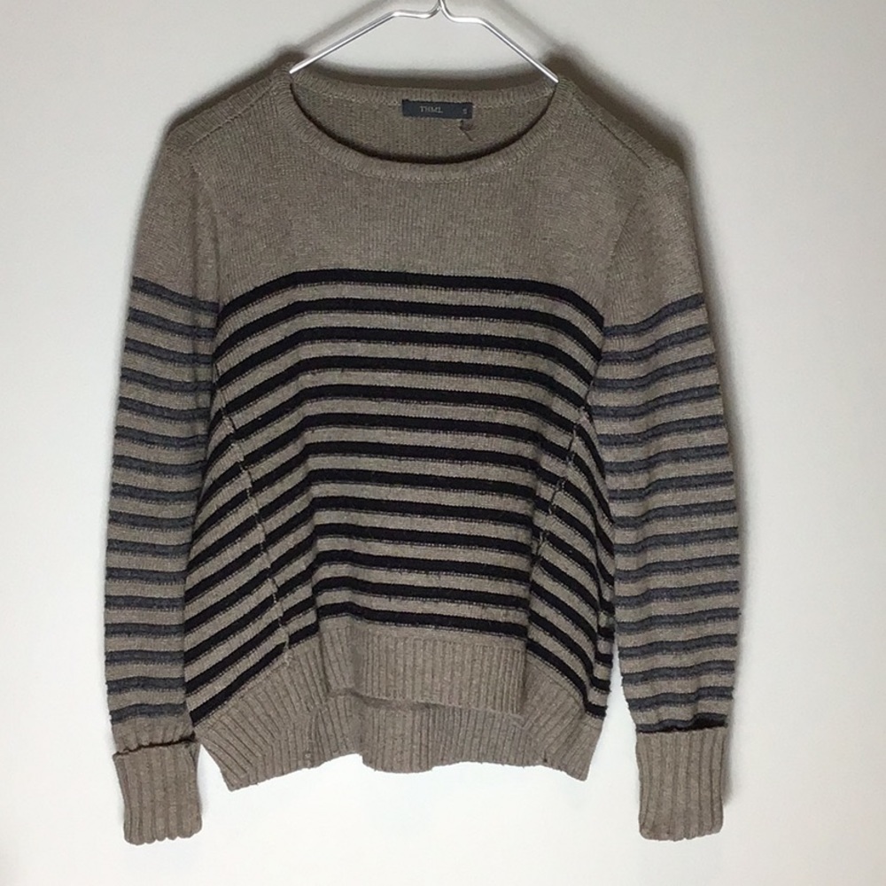 THML > Brown Striped Sweater Small